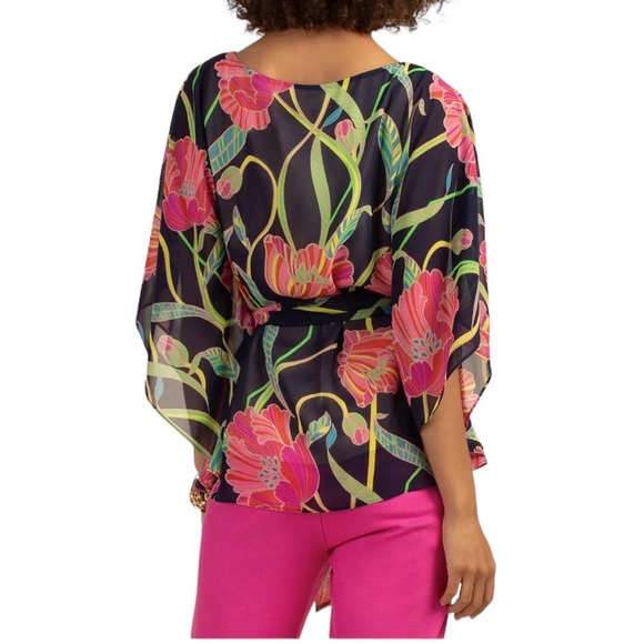 Trina Turk floral eye opener top size XS - Picture 3 of 14
